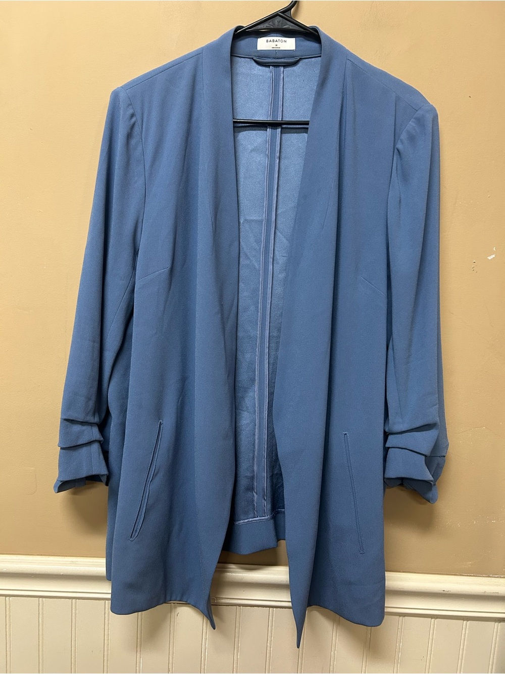 Aritzia Babaton Atelier  Power Blazer Size 16 Blue Work Minimal Chic